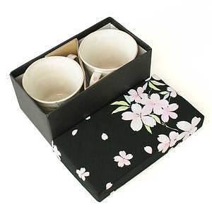 サンゴー 桜霞 ポット茶器セット (風呂敷付) 2