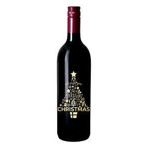 クリスマスツリーボトル 赤ワイン 名入れ可能