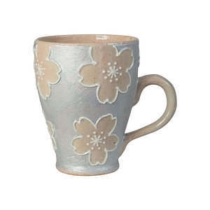 利左ヱ門 利左桜 マグカップ シルバー 名入れ可能