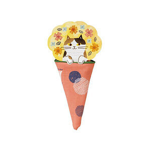 ブーケハンカチ ピンク 名入れ可能