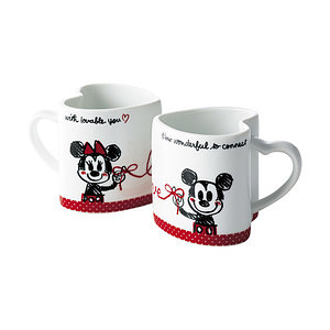 ディズニー ミッキー＆ミニー ハートマグペア 名入れ可能
