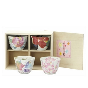 四季の花 煎茶揃 名入れ可能