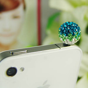 スマホピアス ブルー 名入れ可能