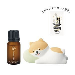 アロマギフトセット しば ティートリーブレンド 誕生日カード付 名入れ可能