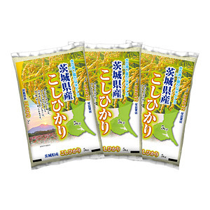 茨城県産コシヒカリ 5kg×3袋 合計15kg 名入れ可能