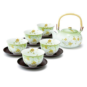 吹桜 茶托付土瓶茶器揃 名入れ可能