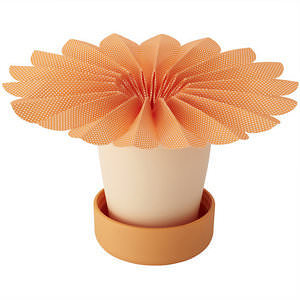 パーソナルペーパー加湿器 GERBERA POT オレンジ 名入れ可能