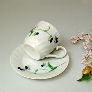 美濃焼 五草花5客 コーヒーセット 3