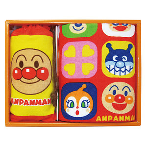 アンパンマン 巾着＆ハンドタオルギフト 名入れ可能