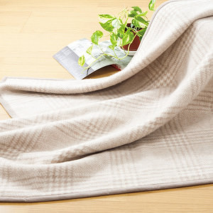 無着色 アルパカ入りウール毛布 1