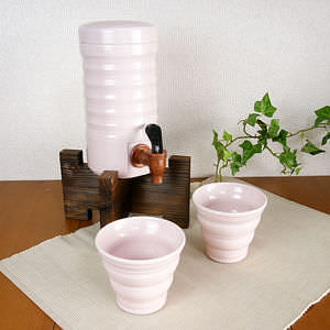 美濃焼 ホームサーバーセット ピンク 0