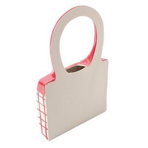 バッグ型花瓶 I チェック(レッド) 2