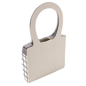 バッグ型花瓶 I チェック(レッド) 5