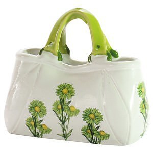 バッグ型花瓶 O-1 フラワーグリーン 名入れ可能
