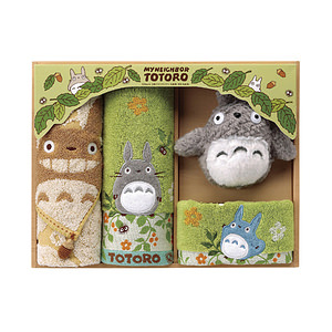 となりのトトロ とおり道 タオル＆ぬいぐるみセット TT-4340 名入れ可能