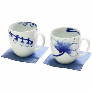 藍楽 ペアマグカップ 名入れ可能