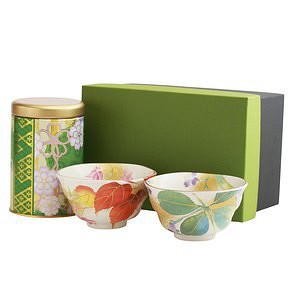 花がさね ペア煎茶セット 名入れ可能