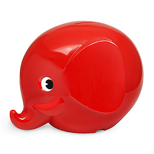 NORSU Elephant Bank L レッド 名入れ可能
