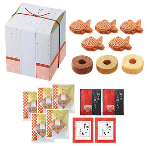 祝々 祝の和菓子セットと鰹節セットA 名入れ可能