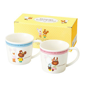 くまのがっこう ジャッキー＆デイビット ペアマグカップ 名入れ可能