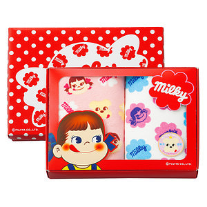 ミルキー やわらかフェイスタオル2枚セット 名入れ可能