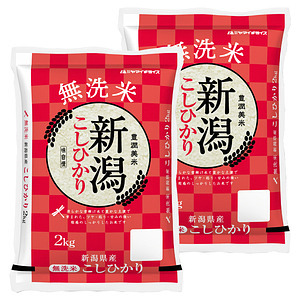 無洗米 新潟県産コシヒカリ 2kg×2袋 合計4kg 名入れ可能