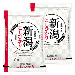 新潟県産コシヒカリ 2kg×2袋 合計4kg 名入れ可能