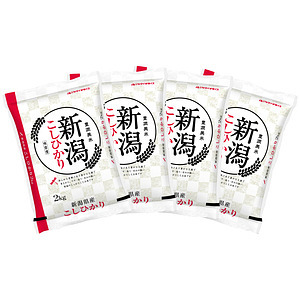 新潟県産コシヒカリ 2kg×4袋 合計8kg 名入れ可能