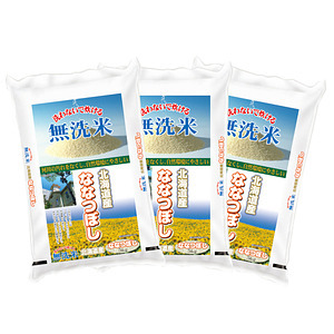 無洗米 北海道産ななつぼし 5kg×3袋 合計15kg 名入れ可能