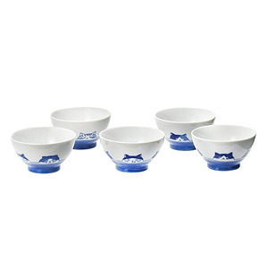 SHICHITA 猫 ライスボール5客セット 名入れ可能