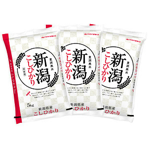新潟県産コシヒカリ 5kg×3袋 合計15kg 名入れ可能
