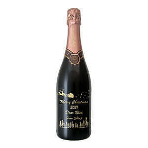 クリスマスボトル ロジャーグラート カヴァ ロゼ ブリュット 名入れ可能