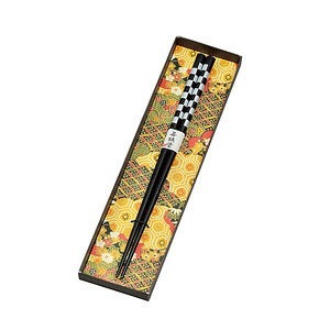 市松模様 箸 銀 名入れ可能
