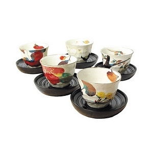 花かいろう 茶托付煎茶揃 名入れ可能