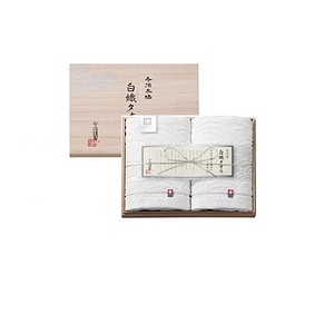 今治謹製 白織 フェイスタオル 2P SR-2039 名入れ可能
