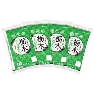 無洗米 栃木県産コシヒカリ 5kg×4袋 合計20kg 名入れ可能
