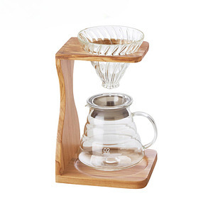 ハリオ V60オリーブウッドスタンドセット 名入れ可能