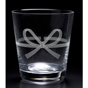 KIMOTO GLASS TOKYO 水引蝶結びグラスSペア MIZUHIKI 名入れ可能