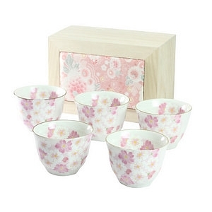 華てまり 煎茶揃 (ちりめん木箱) 名入れ可能