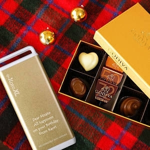 名入れカイロで心も身体もあったかゴディバチョコレートのバレンタインギフト 名入れ可能