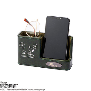 スヌーピー スマホ＆メガネスタンド ブラウン 12