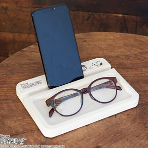 スヌーピー スマホスタンドトレー アイボリー 0
