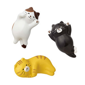 Nekochill のんびりねこ箸置きセット 名入れ可能