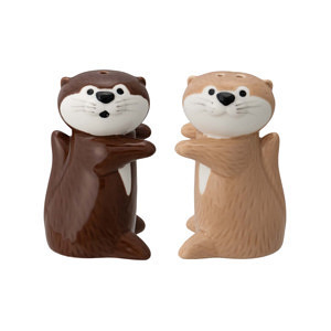 カワウソカフェ カワウソ調味料入れ ソルト ペッパー チョコ＆ラテ 名入れ可能