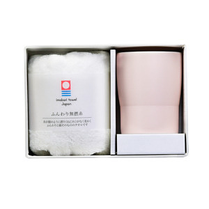 あわいろ カップ ＆ ウォッシュタオル 桜色 名入れ可能