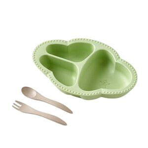 bien mange ワンプレート食器3点セット グリーン 名入れ可能