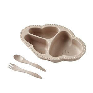 bien mange ワンプレート食器3点セット ベージュ 名入れ可能