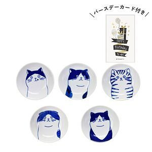 SHICHITA 猫 豆鉢揃 木箱入 誕生日カード付 名入れ可能