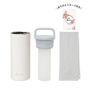 氷タオル ヒヤシーナ ホワイト ありがとうカード付き 名入れ可能