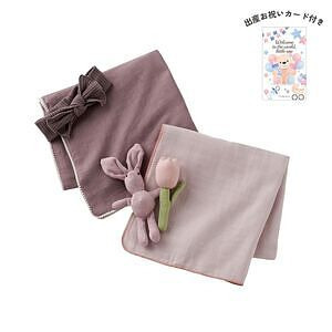 はじめてのふれあいセット ピンク 出産お祝いカード付 名入れ可能